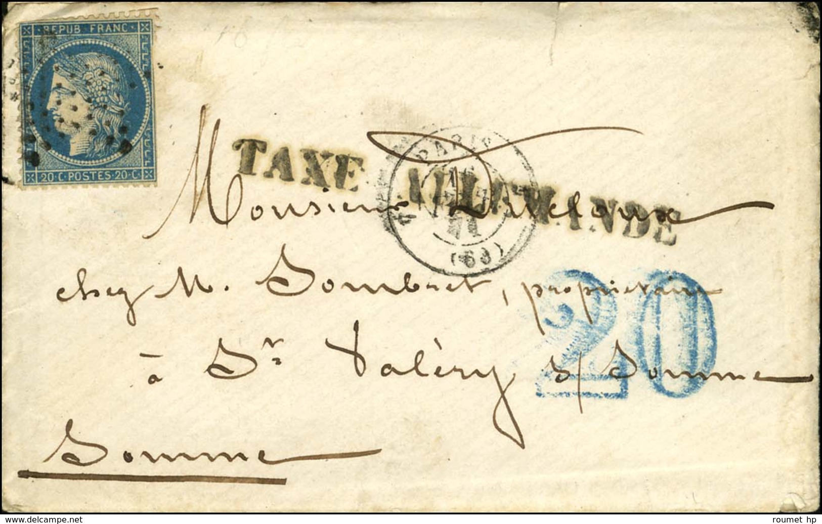 Etoile / N° 37 Càd De Rayon 4 PARIS 4 (60) 16 FEVR. 71 Sur Lettre Avec Texte Pour St Valéry Sur Somme. Cachet Lineaire T - Guerre De 1870