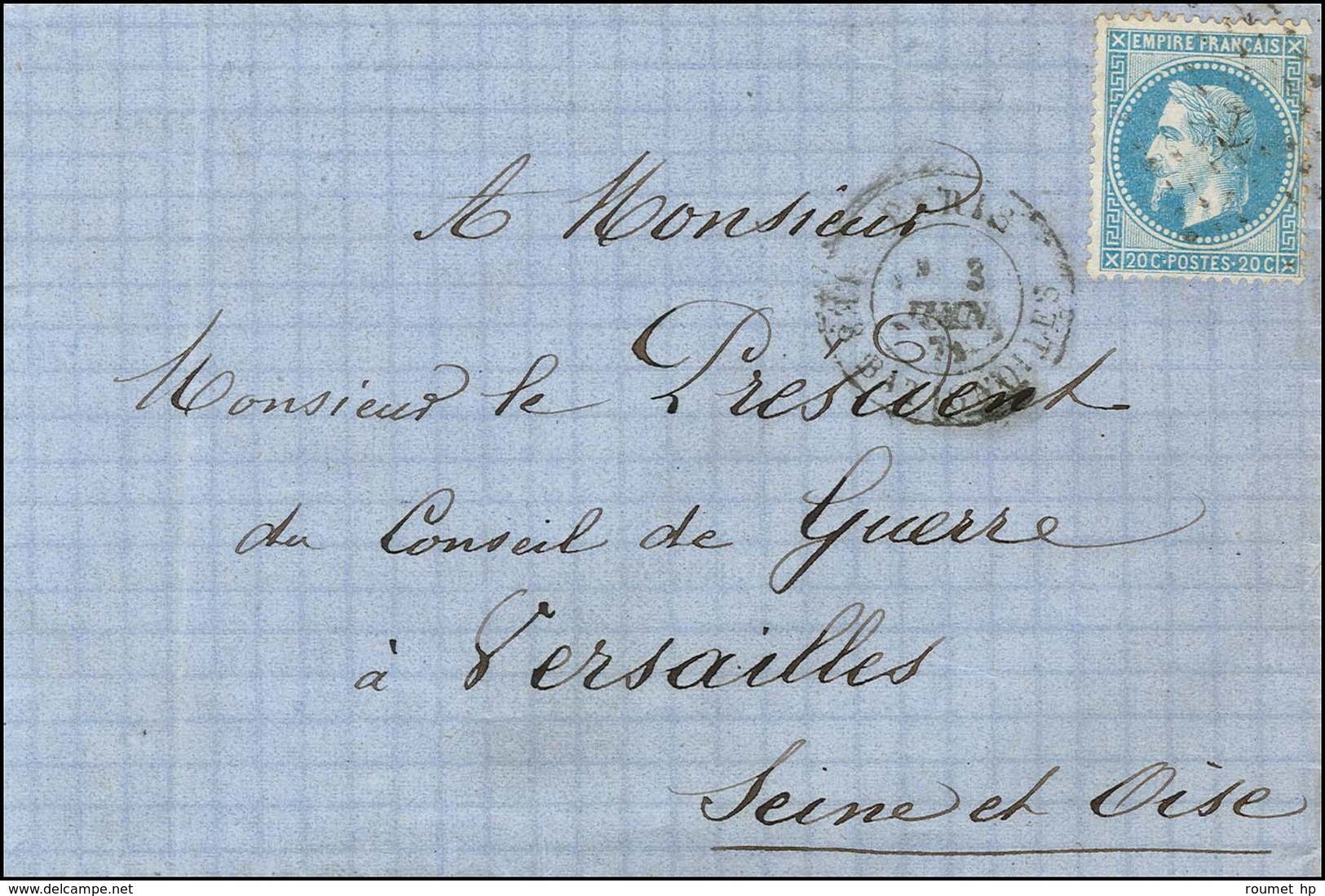 Ancre / N° 29 Càd PARIS / LES BATIGNOLLES 3 JUIN 71 Sur Lettre Pour Versailles. - TB. - R. - Krieg 1870