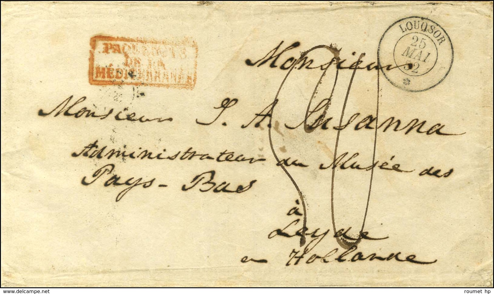 Càd LOUXOR * 25 MAI 52 (1ère Date) Sur Lettre Pour Les Pays Bas. Rare Association. - TB / SUP. - R. - Maritime Post