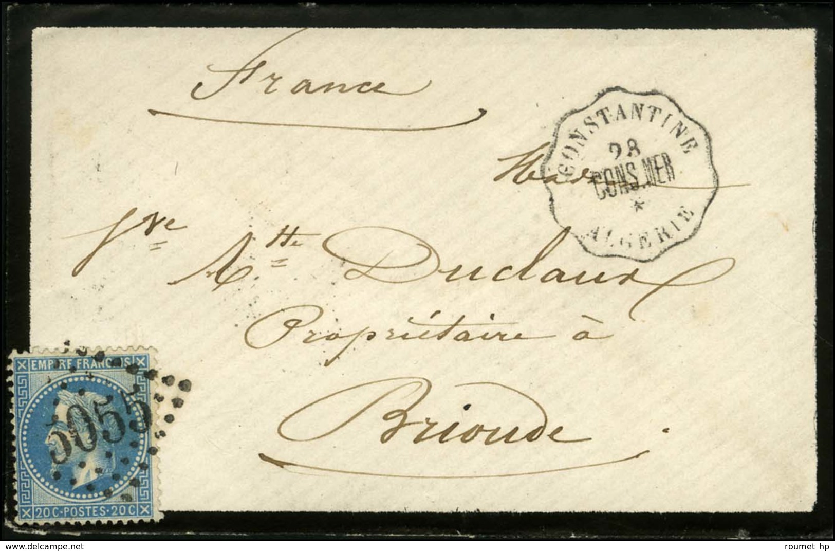 GC 5055 / N° 29 CONV. STAT. CONSTANTINE / CONS.MER / ALGERIE (Cote : 300). 1871. - TB / SUP. - Sonstige & Ohne Zuordnung