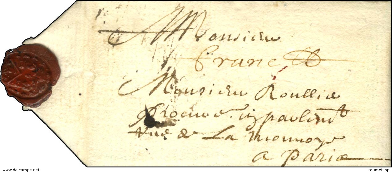 Lettre Avec Texte Daté De Troyes Le 13 Juillet 1681 Pour Paris. Au Recto, Mention Manuscrite '' Franc ''. - TB / SUP. -  - ....-1700: Precursori