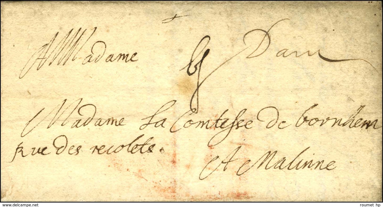 '' D'arras '' (L N° 1) Sur Lettre Avec Texte Daté 1690. - TB. - R. - ....-1700: Vorläufer