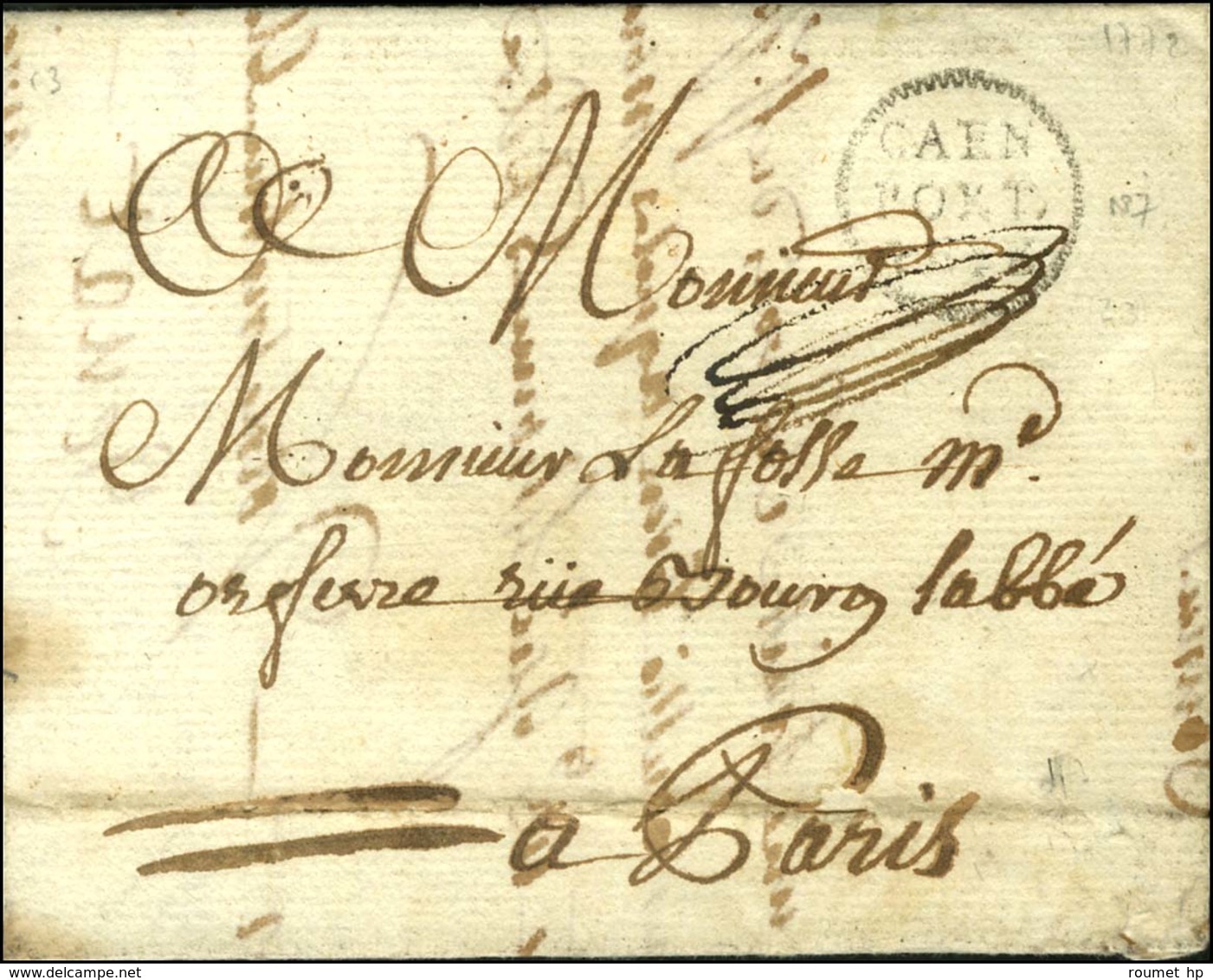 CAEN / PORT / PAYE (L N° 7). 1772. - TB. - R. - 1701-1800: Précurseurs XVIII