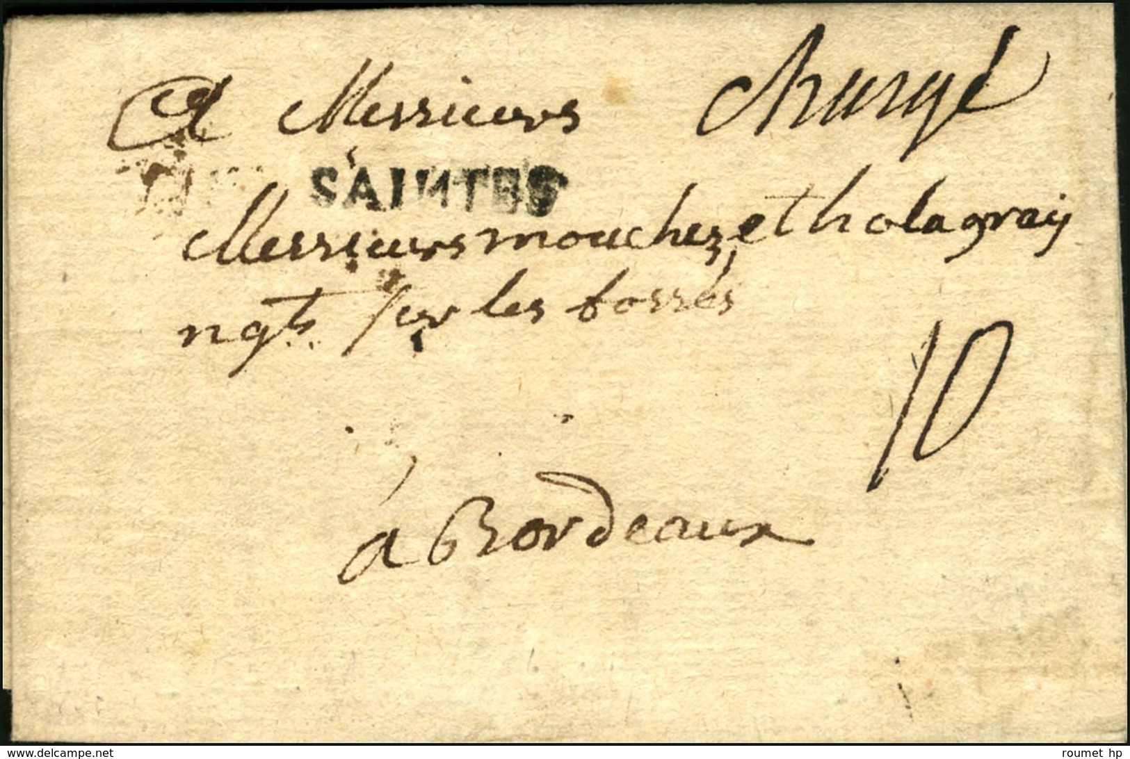 SAINTES (L N° 4) + '' Chargé '' (L N° 7) Sur Lettre Avec Texte Daté. 1791. - TB / SUP. - 1701-1800: Precursores XVIII