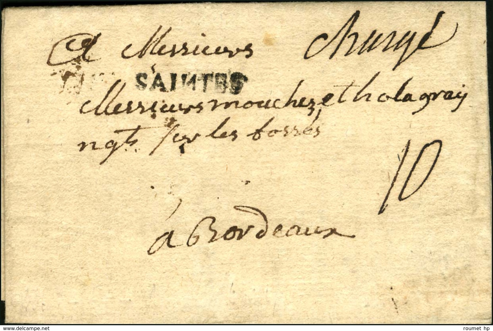 SAINTES (L N° 4) + '' Chargé '' (L N° 7) Sur Lettre Avec Texte Daté. 1791. - TB / SUP. - 1701-1800: Precursori XVIII