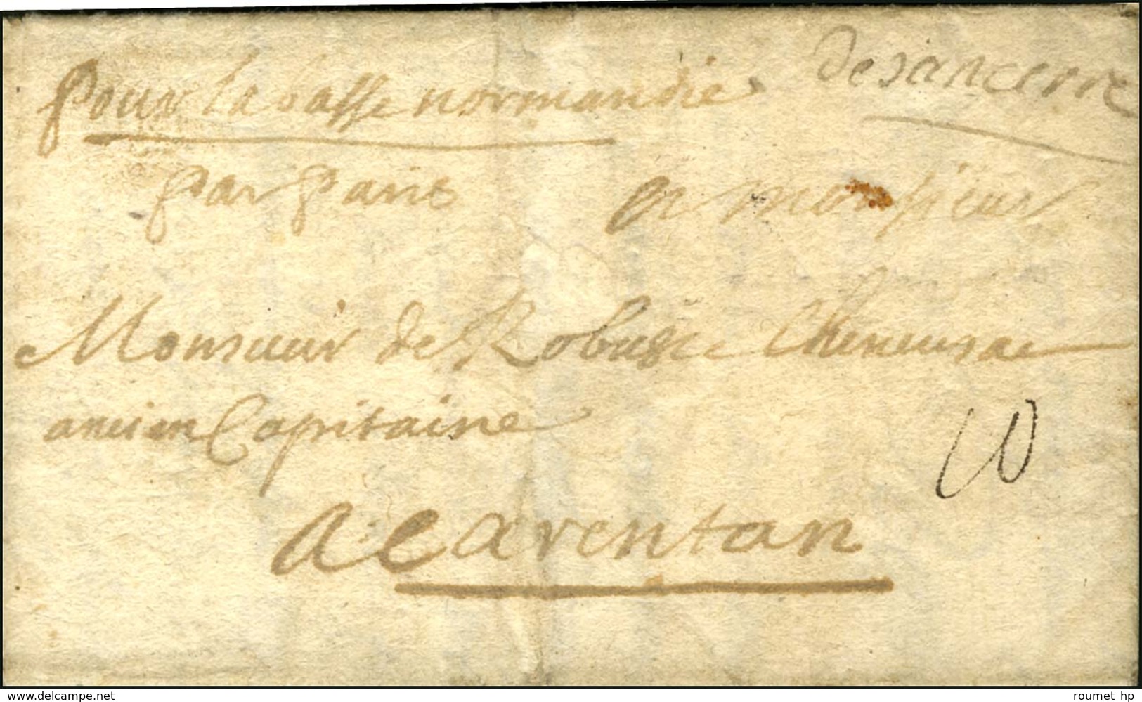 '' De Sancerre '' (L N° 3) Sur Lettre Avec Texte Daté. 1726. - TB. - 1701-1800: Precursors XVIII