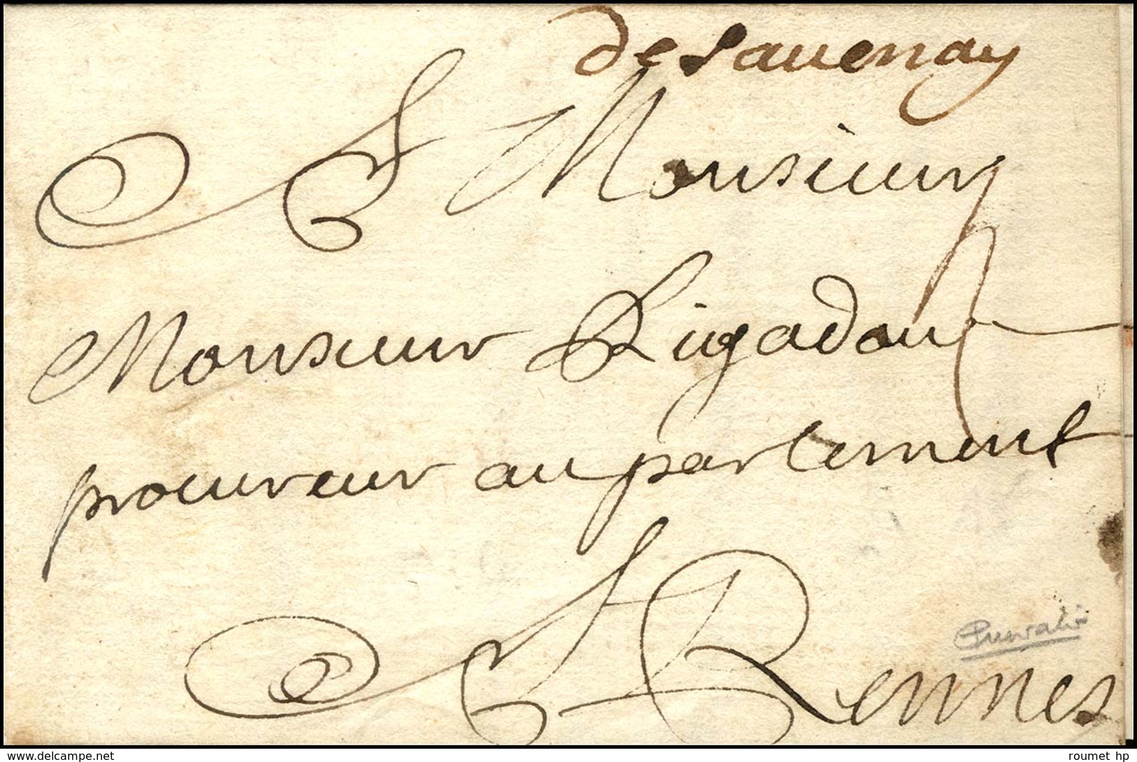 '' De Savenay '' (non Signalé). 1739. - TB / SUP. - R. - 1701-1800: Précurseurs XVIII