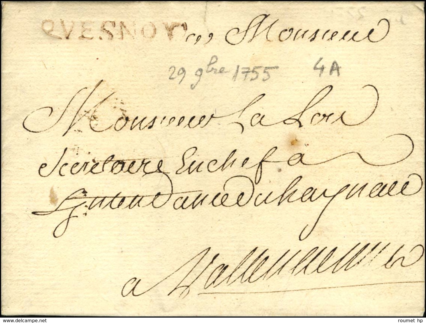 QVESNOY Rouge (L N° 4A). 1755. - TB / SUP. - R. - 1701-1800: Précurseurs XVIII
