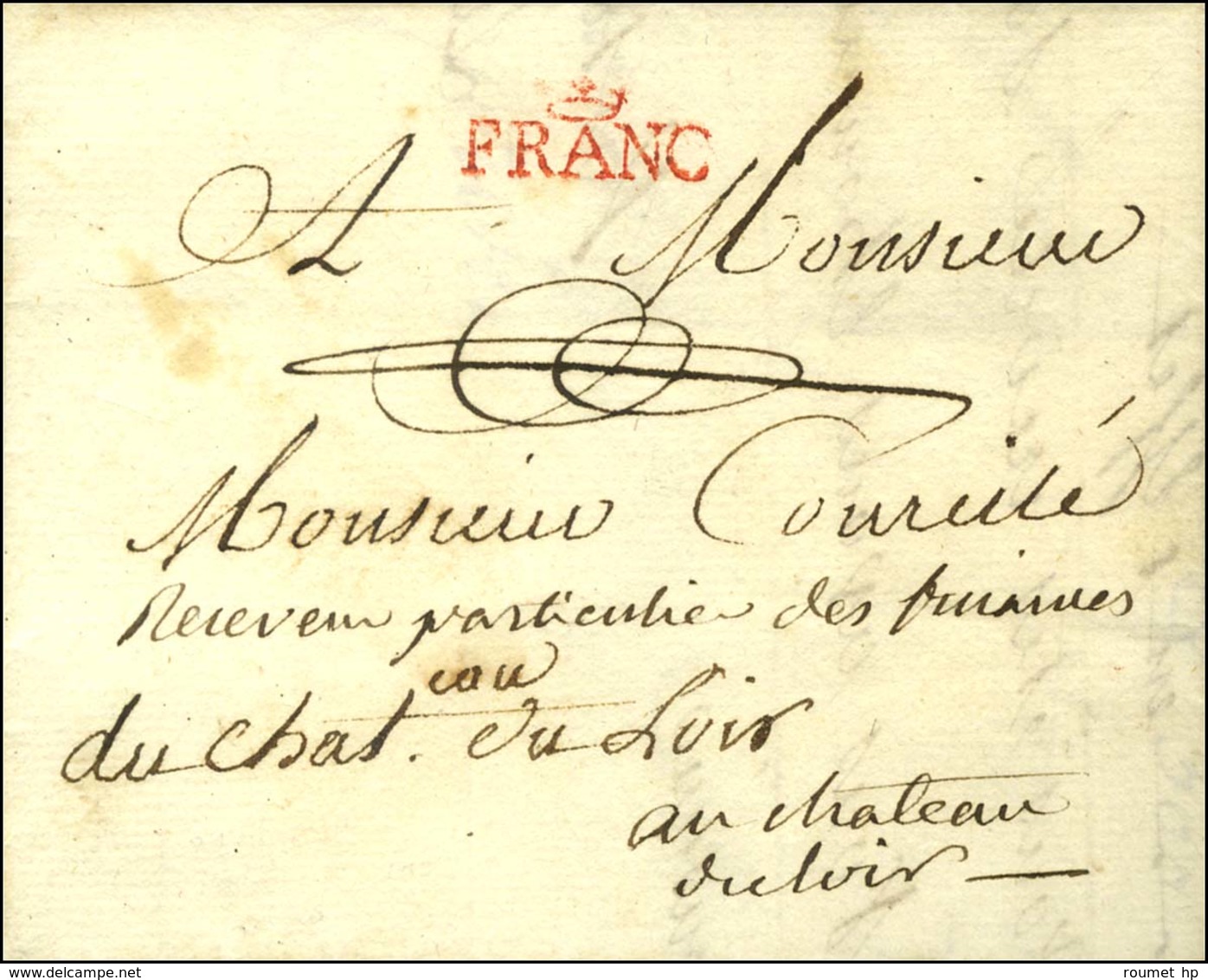 FRANC Couronné Rouge (21 Mm) Sur Lettre Avec Texte Daté De Paris Le 16 Juillet 1789. - SUP. - RR. - 1701-1800: Precursores XVIII