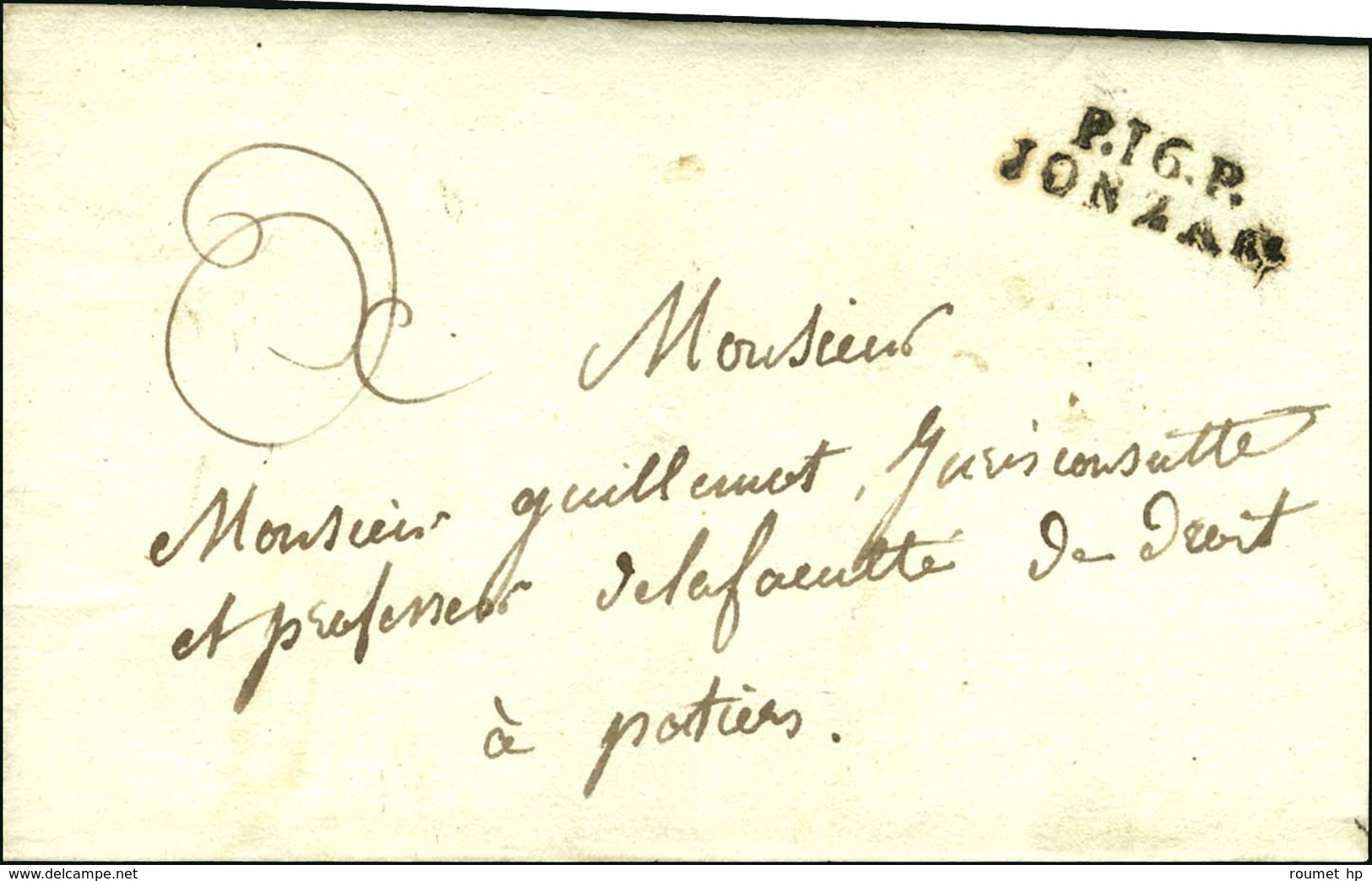 P.16.P. / JONZAC. 1877. - TB. - 1801-1848: Précurseurs XIX