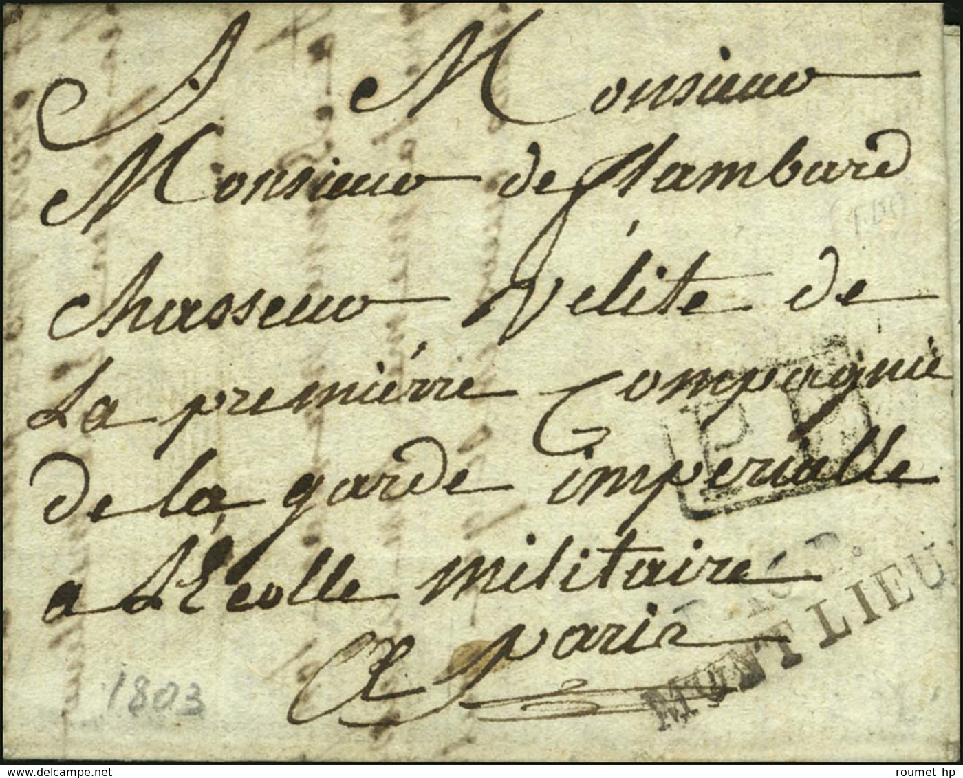 P.16.P. / MONTLIEU Sur Lettre Avec Texte Daté.1803. - TB. - 1801-1848: Précurseurs XIX