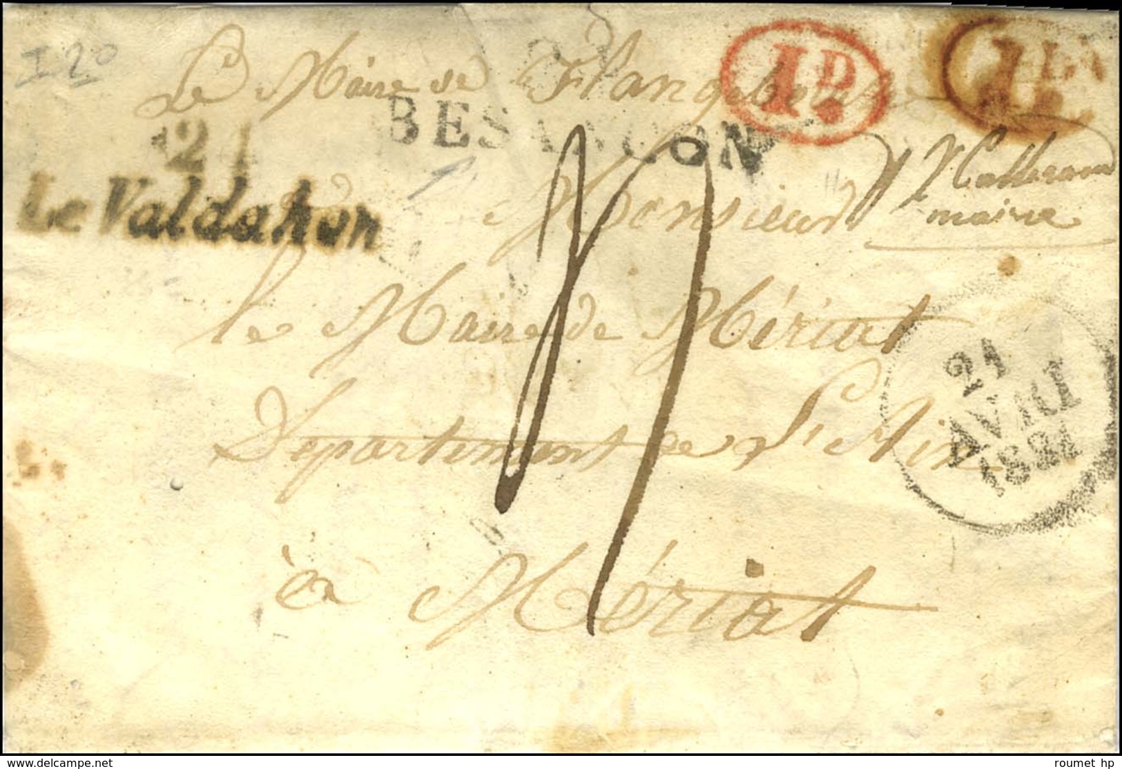 Cursive 24 / Le Valdahon + 24 / BESANÇON Dateur A. 1831. - TB. - Autres & Non Classés