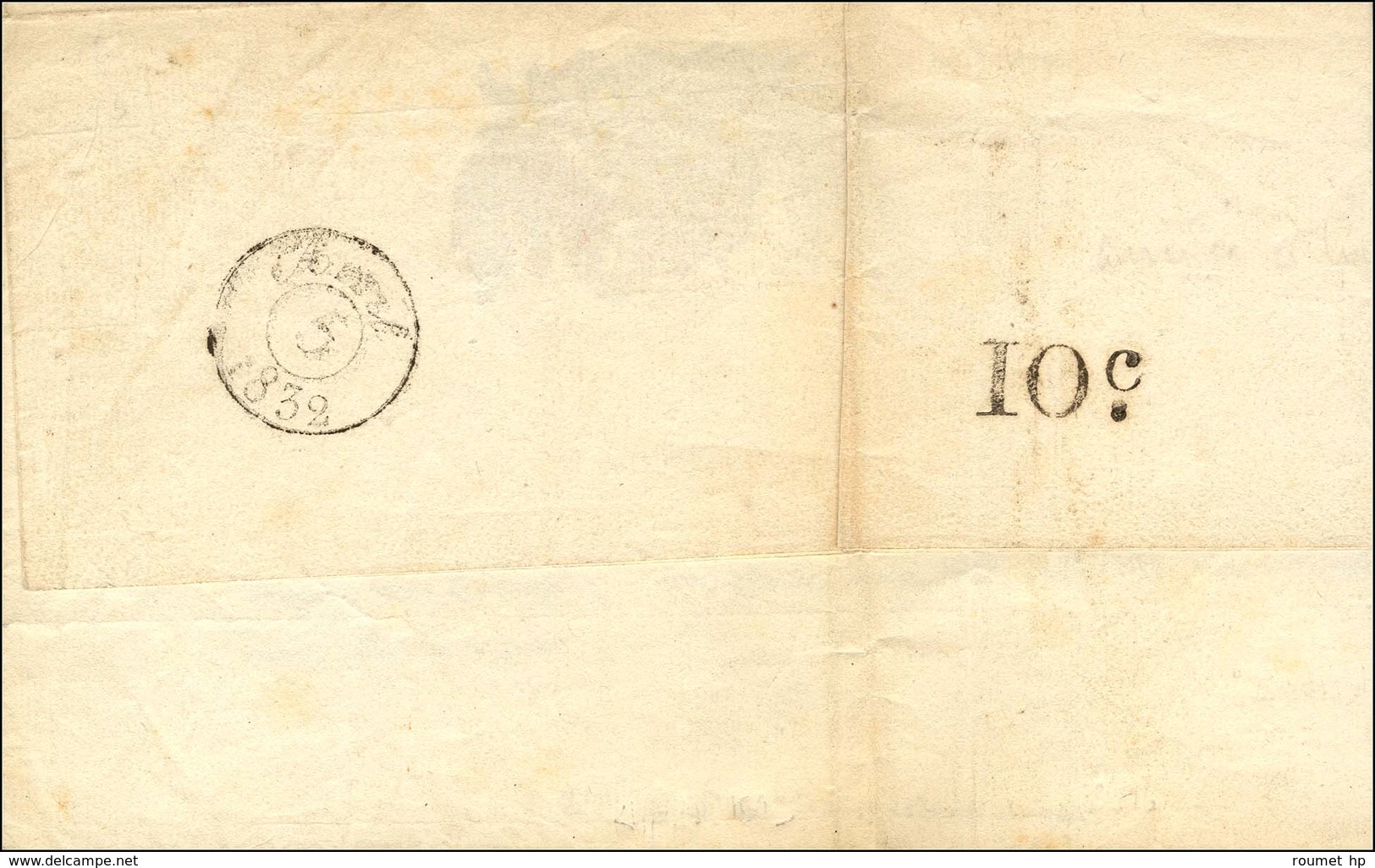 Càd T 12 MARSEILLE + P.P. Sur Imprimé Pour Paris, Au Verso Taxe Tampon 10c. 1832. - TB / SUP. - R. - Autres & Non Classés