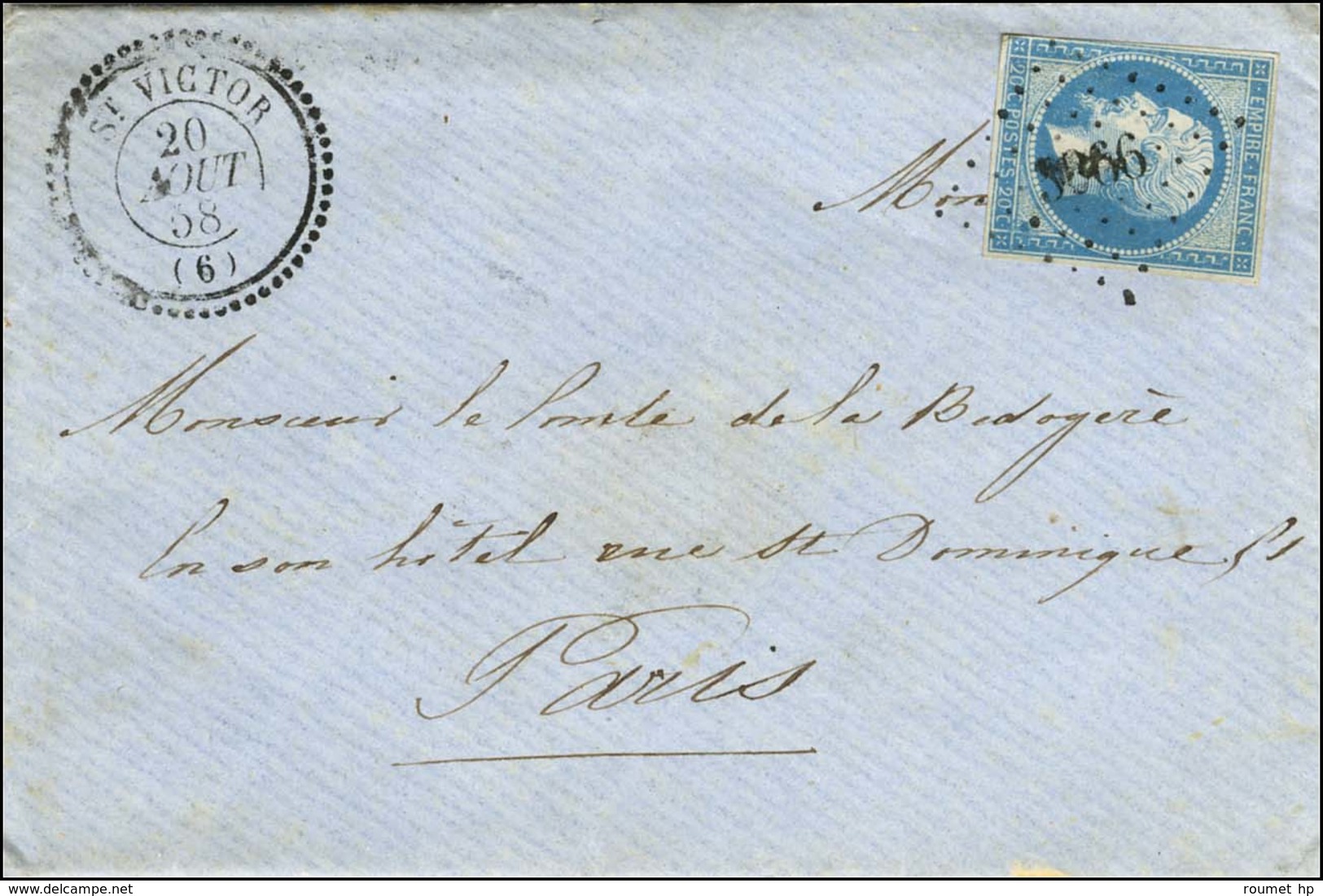 PC 3966 / N° 14 Càd T 22 St VICTOR (6). 1858. - TB / SUP. - Other & Unclassified