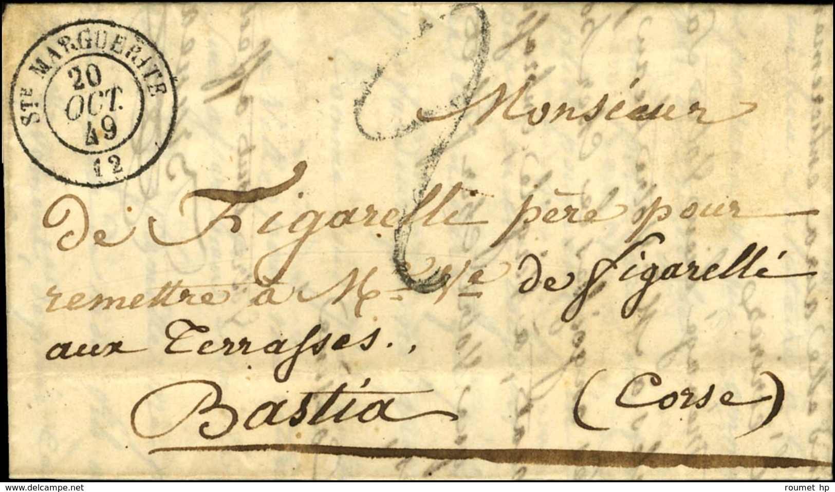 Càd T 15 Ste MARGUERITE 12, Taxe Tampon 2. 1849. - SUP. - Other & Unclassified