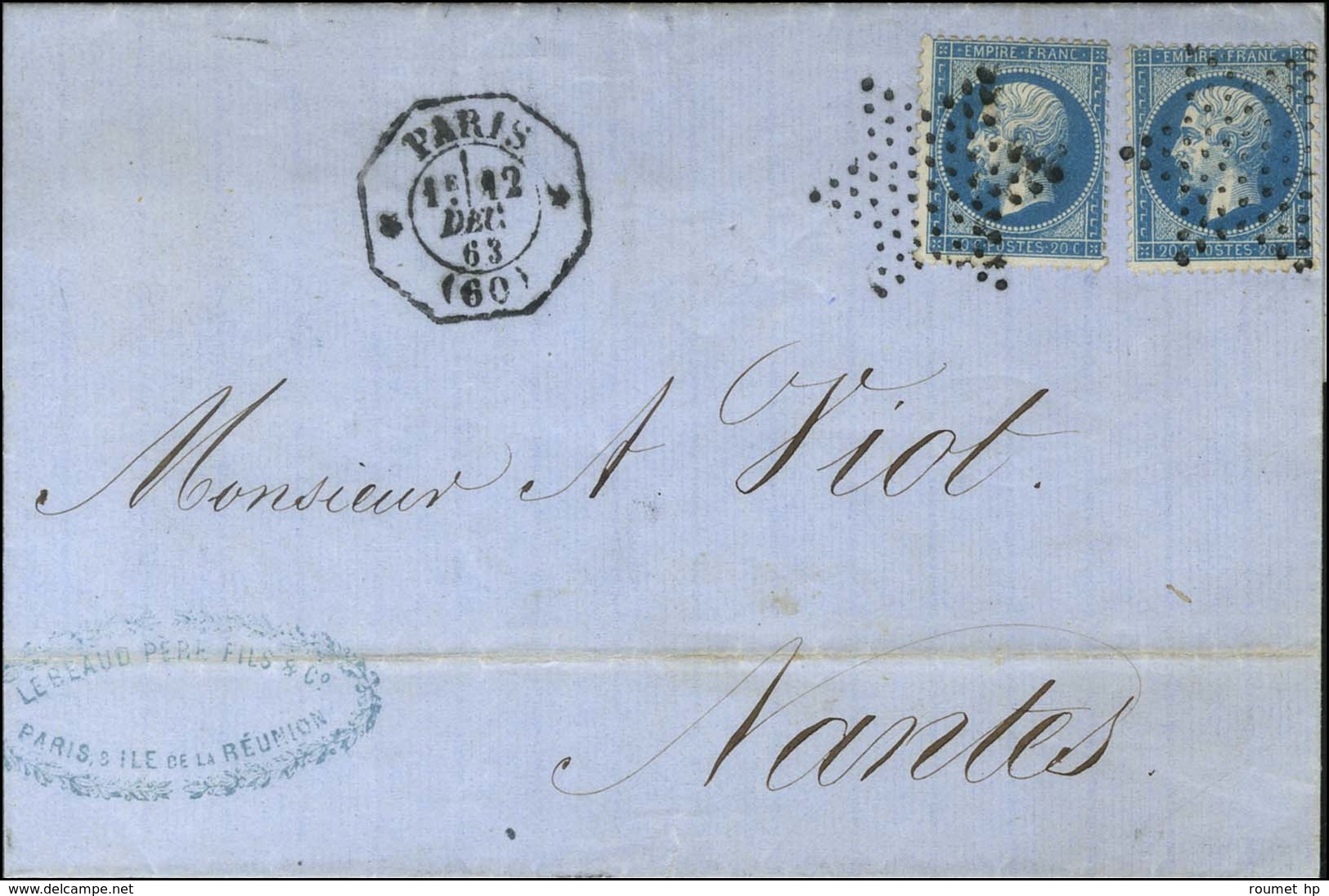 Etoile / N° 22 (2) Càd Octo De Lev Ex * PARIS * (60) 1E. 1863. - TB / SUP. - Otros & Sin Clasificación