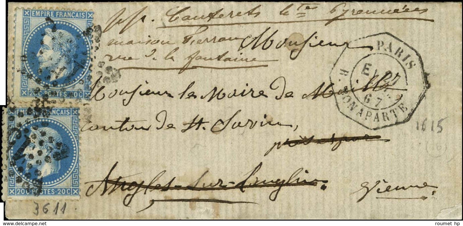 Etoile 15 / N° 29 (2) Càd Octo De Lev Ex PARIS / R. BONAPARTE E1. 1867. - TB. - Autres & Non Classés