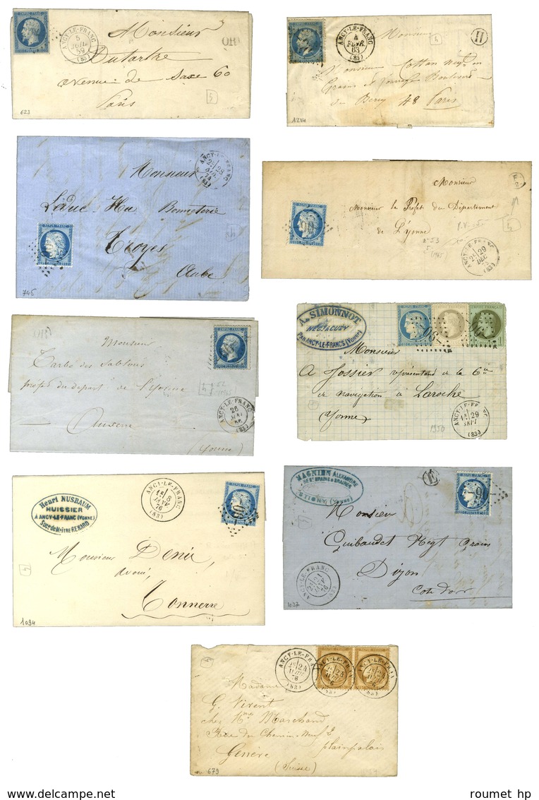 Lot De 15 Lettres D'Ancy Le Franc : PD, PC, GC Et Càd. - TB. - Other & Unclassified