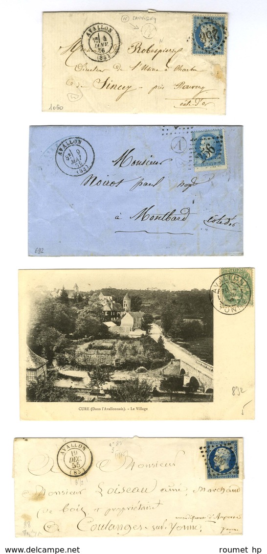 Lot De 29 Lettres D'Avallon : Marques Postales Du 18e, PD, PP, Càd, PC Et GC. - TB. - Autres & Non Classés