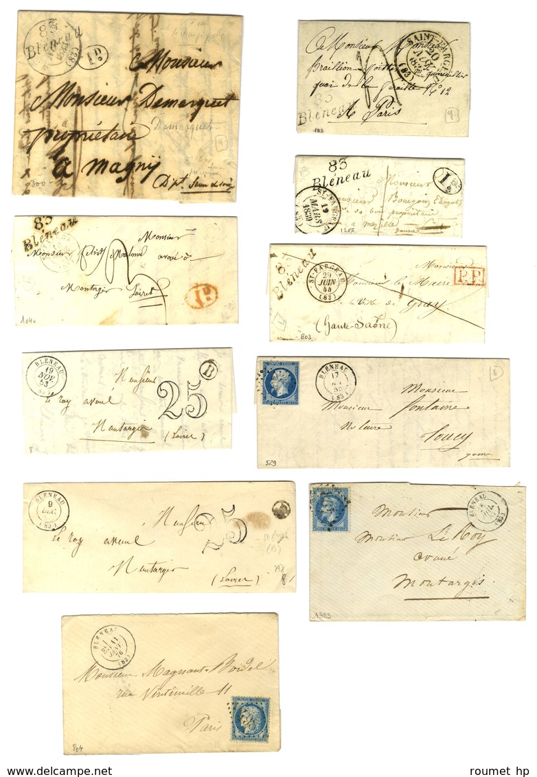 Lot De 10 Lettres De Bléneau : Cursives, Càd, PC Et GC. - TB. - Sonstige & Ohne Zuordnung