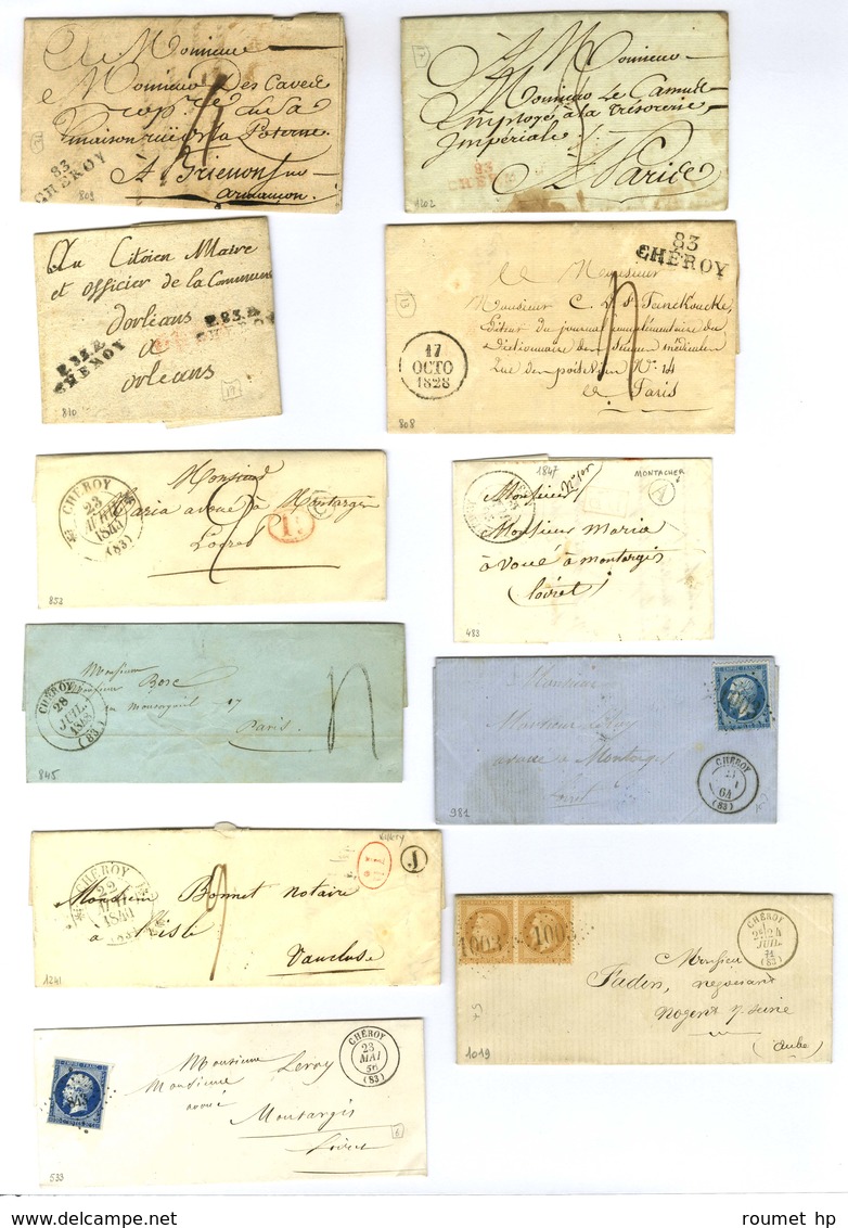 Lot De 11 Lettres De Cheroy : PD, PP, Càd, PC Et GC. - TB. - Autres & Non Classés