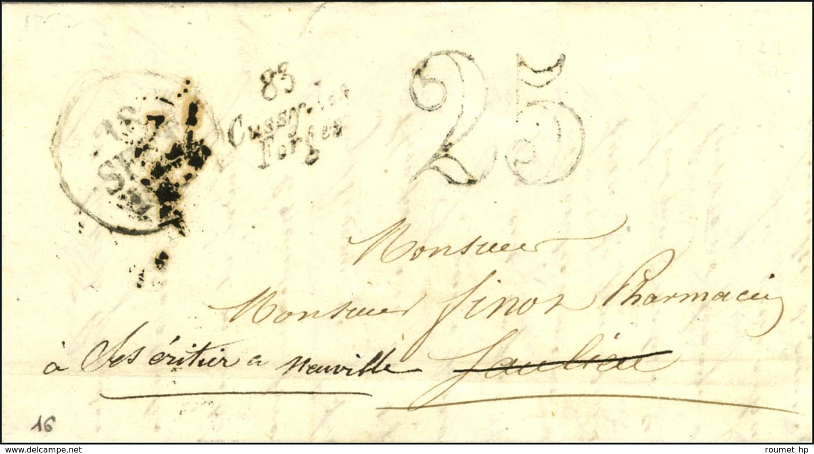 83 / Cussy-les / FORGES Taxe 25 DT. 1852. - TB. - Other & Unclassified