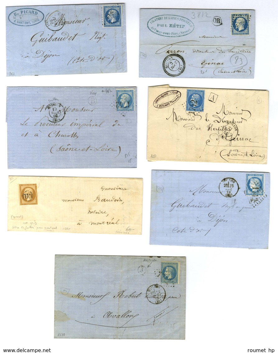 Lot De 7 Lettres De Guillon : PC, GC, Une Lettre Obl OR. - TB. - Autres & Non Classés