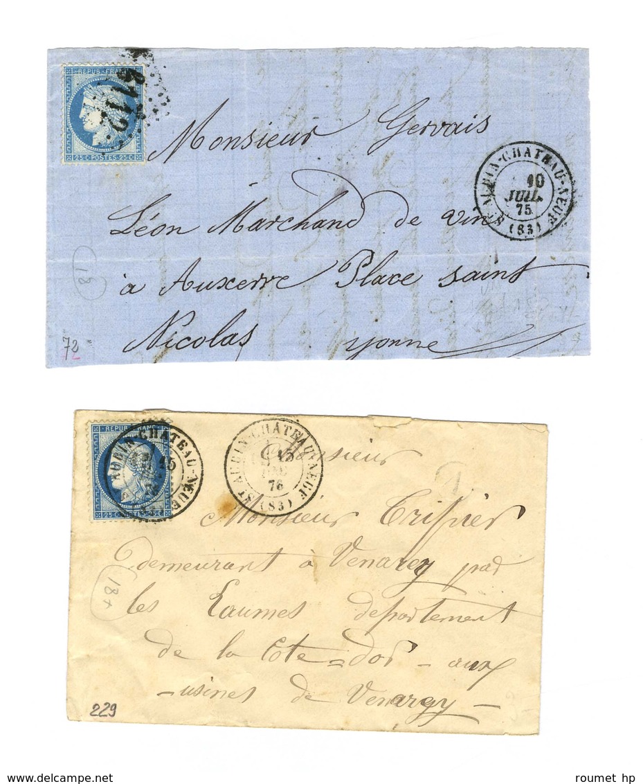 GC 6112 / N° 60 Càd T 17 ST AUBIN-CHATEAUNEUF (83). 1875. - TB. - Other & Unclassified