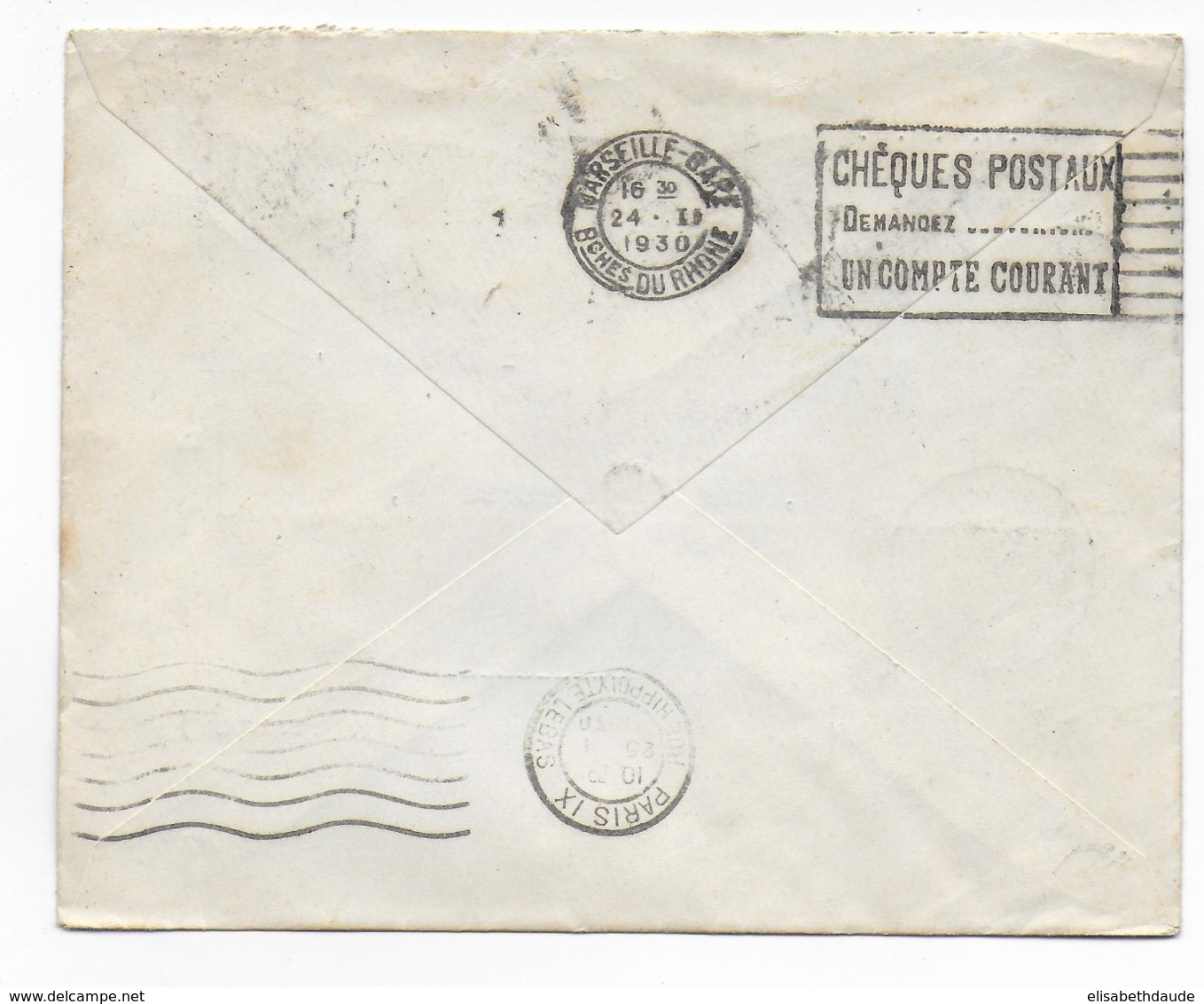 24.1.1930 - 1° COURRIER ITALIE - FRANCE Par HYDRAVION VOIE AULO - RARE AVEC SIGNATURE Du Cdt HYDRESCALE NAPLES => PARIS - 1927-1959 Covers & Documents