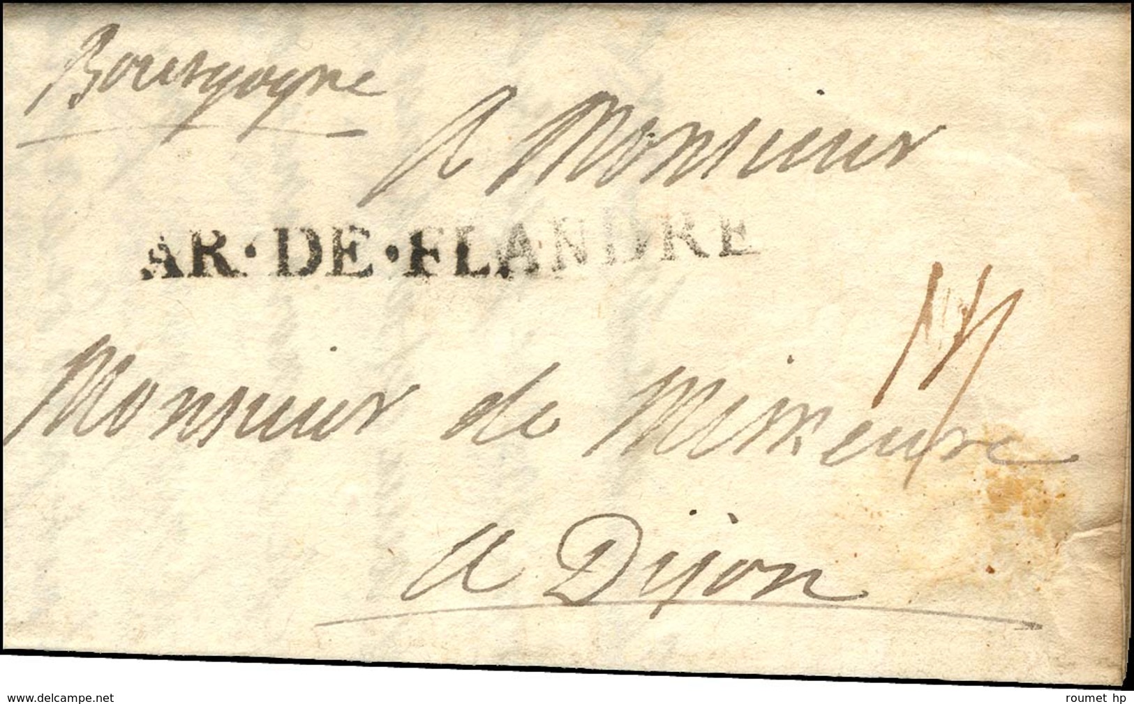 AR.DE.FLANDRE Sur Lettre Avec Texte Daté Au Camp De Keuvain Le 25 Octobre 1706. - TB. - R. - Armeestempel (vor 1900)