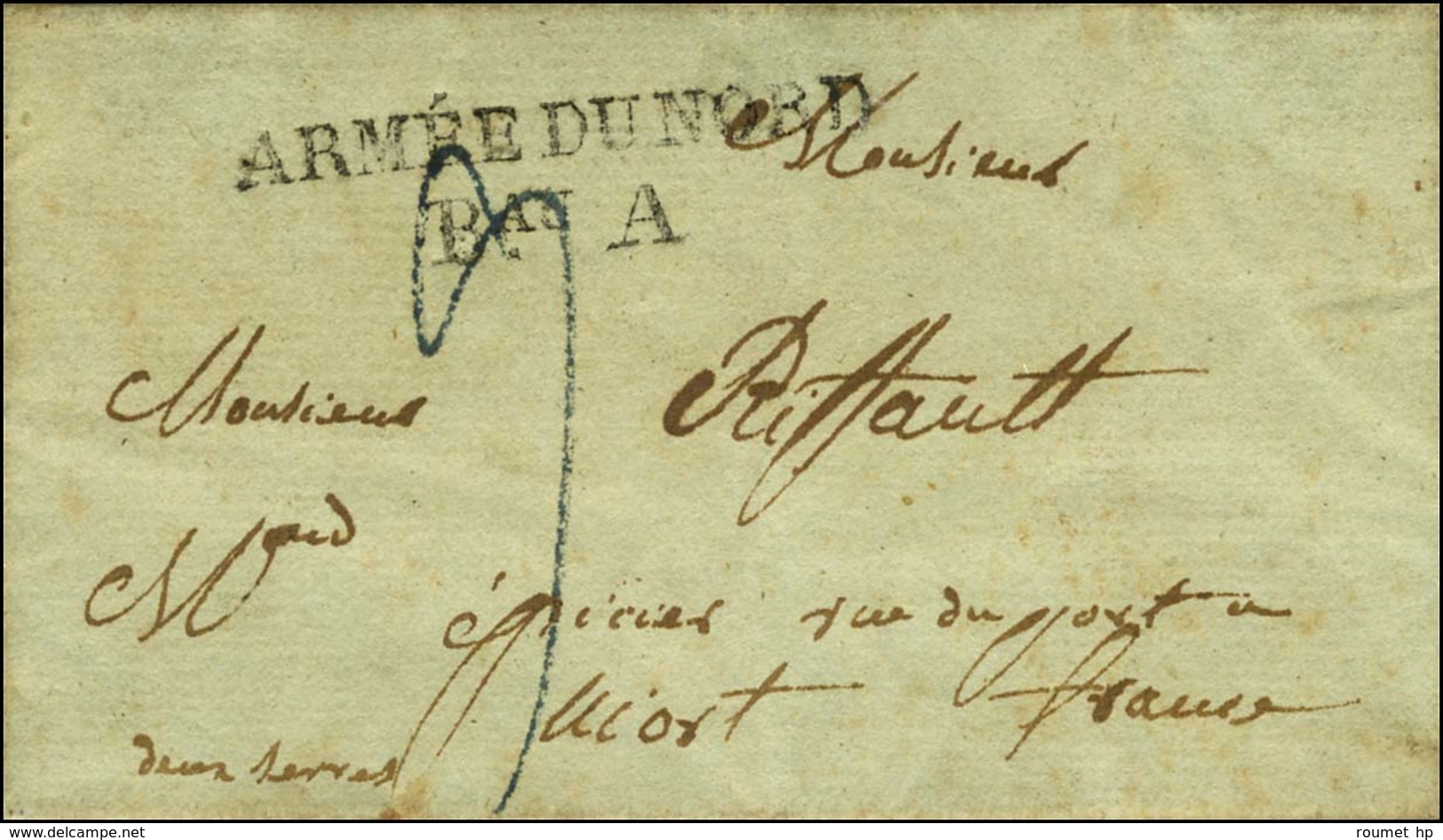 ARMEE DU NORD / Bau A Sur Lettre Avec Texte Daté De Granville. 1831. - SUP. - Armeestempel (vor 1900)
