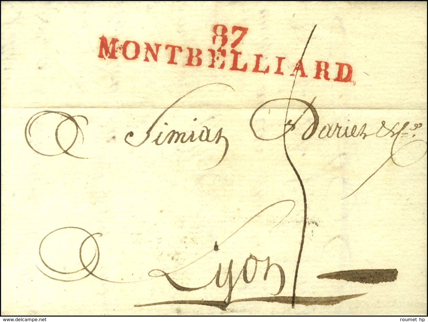 87 / MONTBELLIARD Rouge. An 9. Frappe Exceptionnelle. - SUP. - R. - 1792-1815: Dipartimenti Conquistati