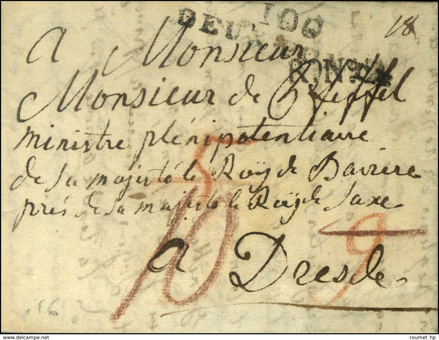 100 / DEUX PONTS Sur Lettre Avec Texte Daté 1809 Pour Dresde. - TB. - 1792-1815: Départements Conquis