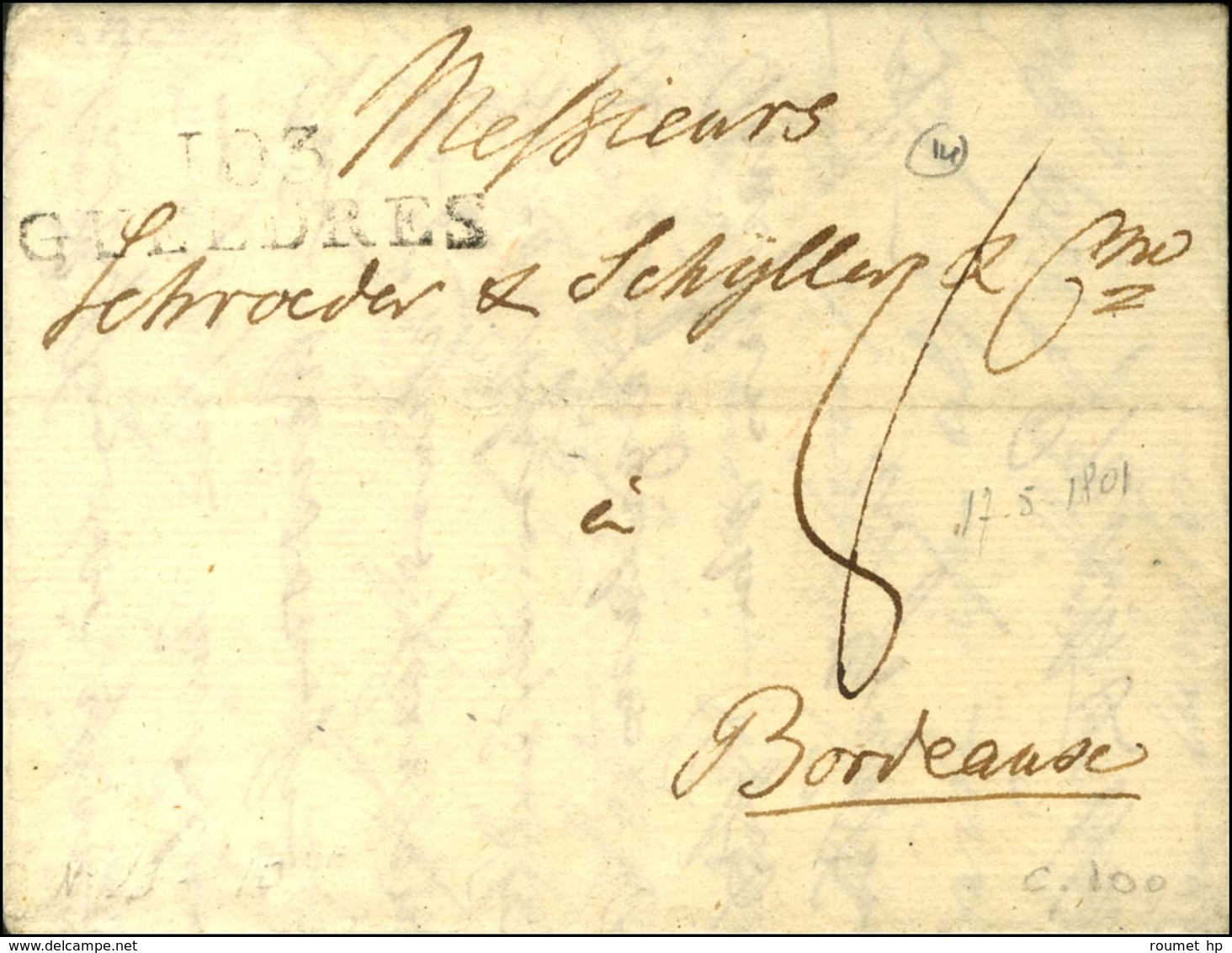 103 / GUELDRES Sur Lettre Avec Texte Daté Hanten. 1801. - TB. - 1792-1815: Dipartimenti Conquistati