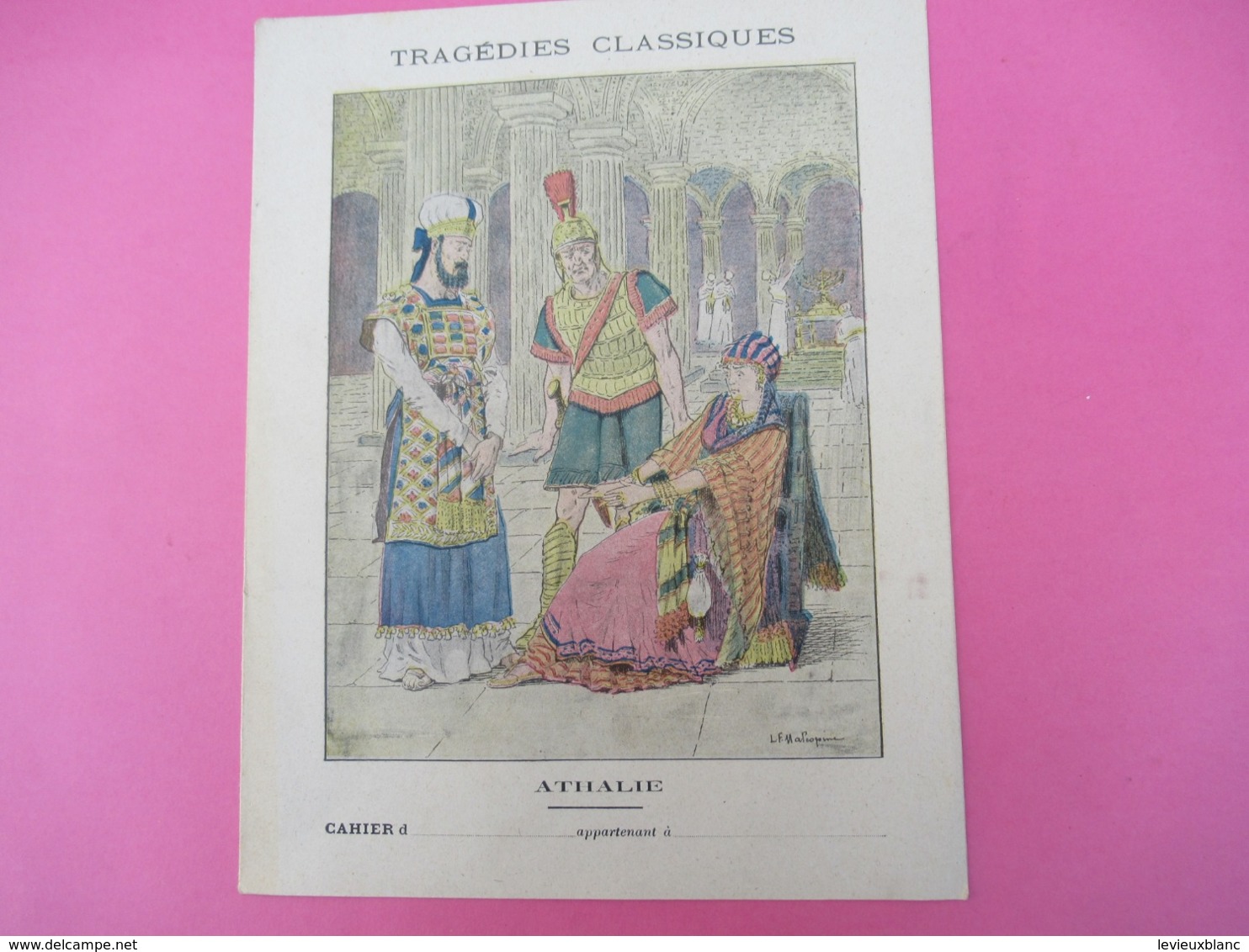 Couverture De Cahier écolier/Tragédies Classiques/ Athalie/ Schuehmacher/Arnould/Vers1900     CAH283 - Otros & Sin Clasificación