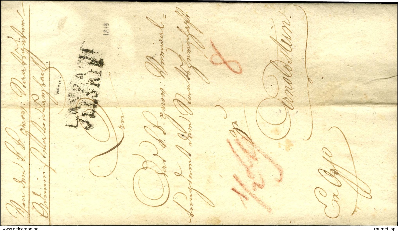 LAYBACH / ILLYRIE Sur Lettre Sans Texte Datée 1813. - TB. - R. - 1792-1815: Départements Conquis