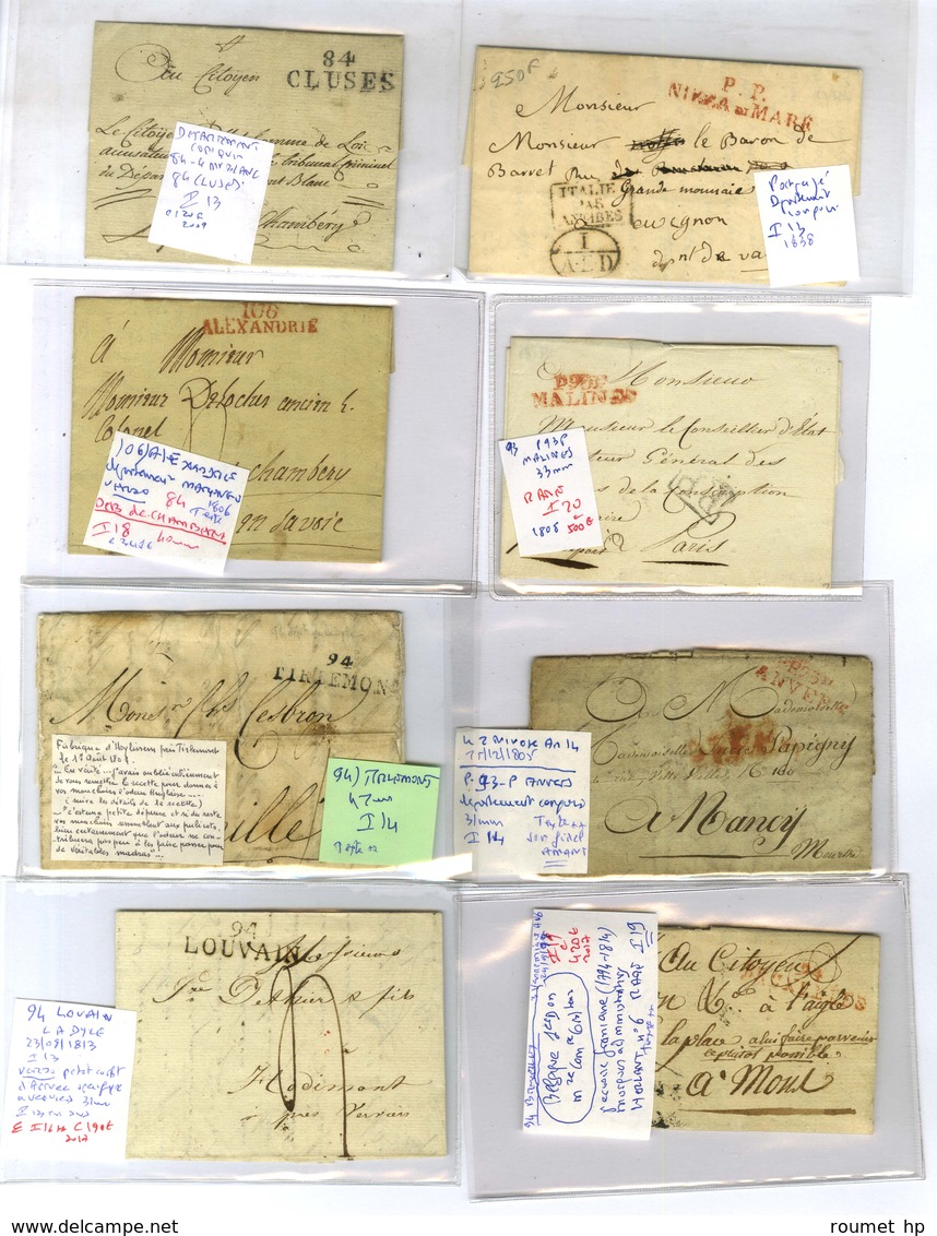 Lot De 66 Lettres Avec Marques Postales De Départements Conquis. - B / TB. - 1792-1815: Départements Conquis