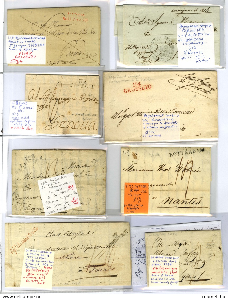 Lot De 66 Lettres Avec Marques Postales De Départements Conquis. - B / TB. - 1792-1815: Départements Conquis