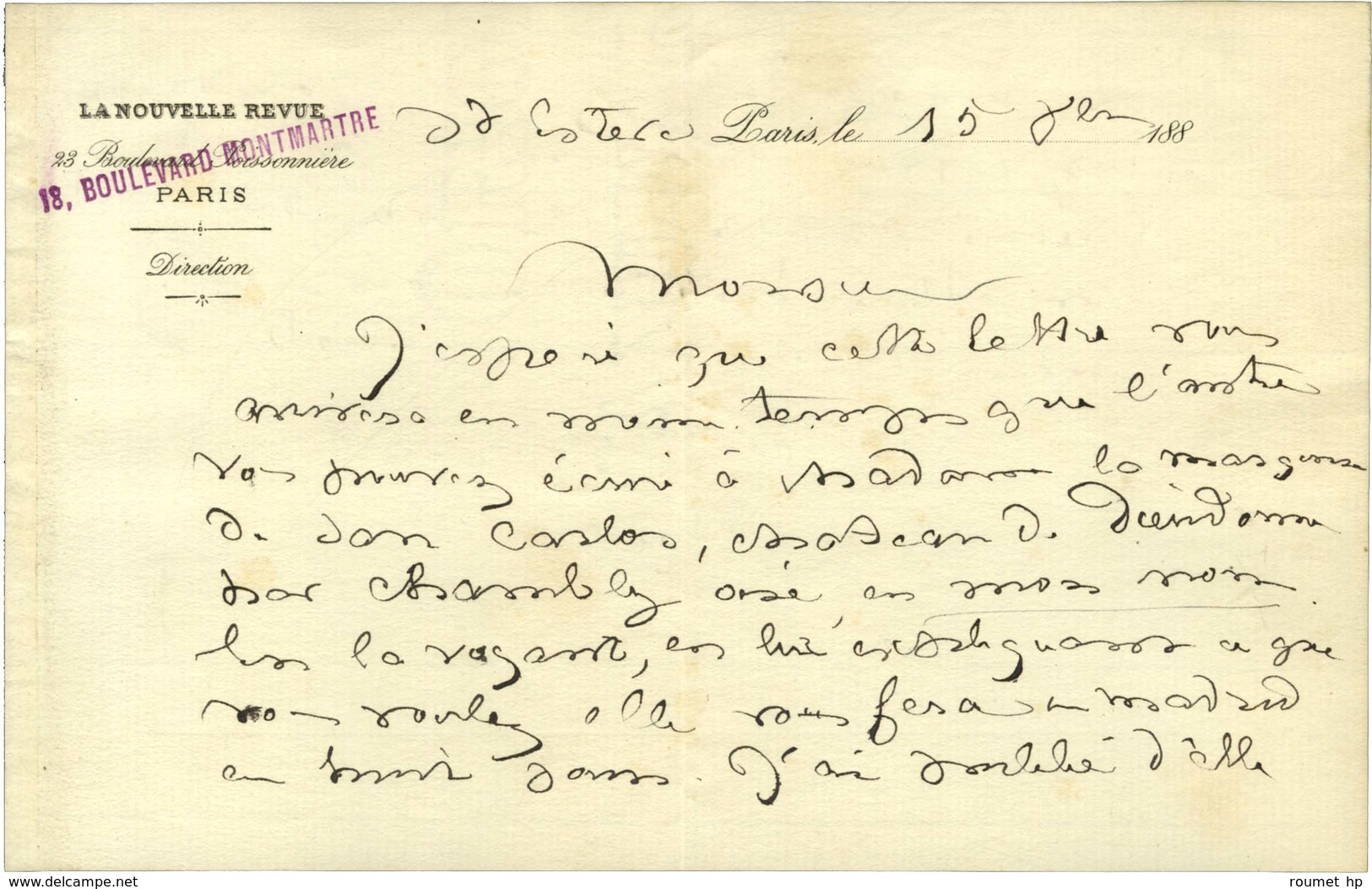 ADAM, Juliette Lambert épouse Adam (1836-1936),  écrivaine, Polémiste, Salonnière Féministe Et Républicaine. -/- VIENNE. - Sonstige & Ohne Zuordnung