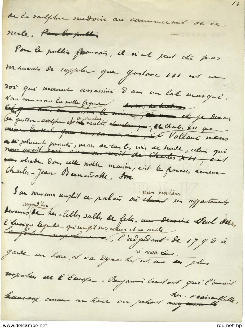 BARRÈS Auguste Maurice (1862-1923), écrivain Et Homme Politique, De L'Académie Française. -/- STOCKHOLM. - Sonstige & Ohne Zuordnung