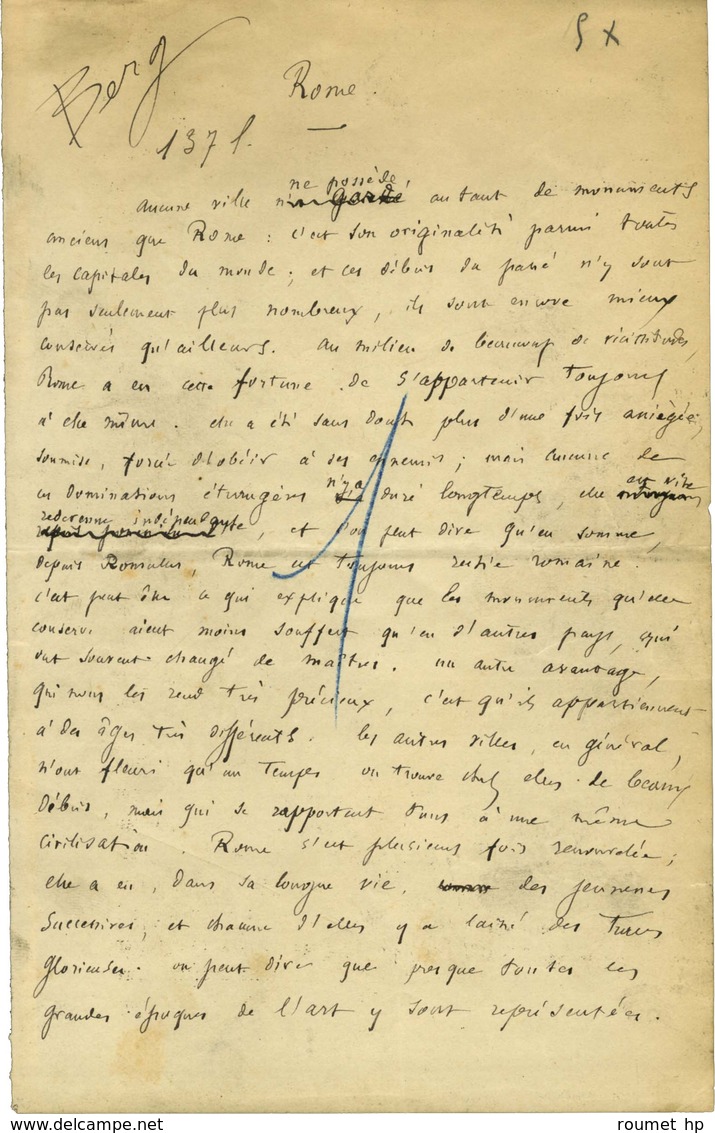 BOISSIER Gaston (1823-1908), Historien, Philologue, De L'Académie Française. -/- ROME. - Sonstige & Ohne Zuordnung