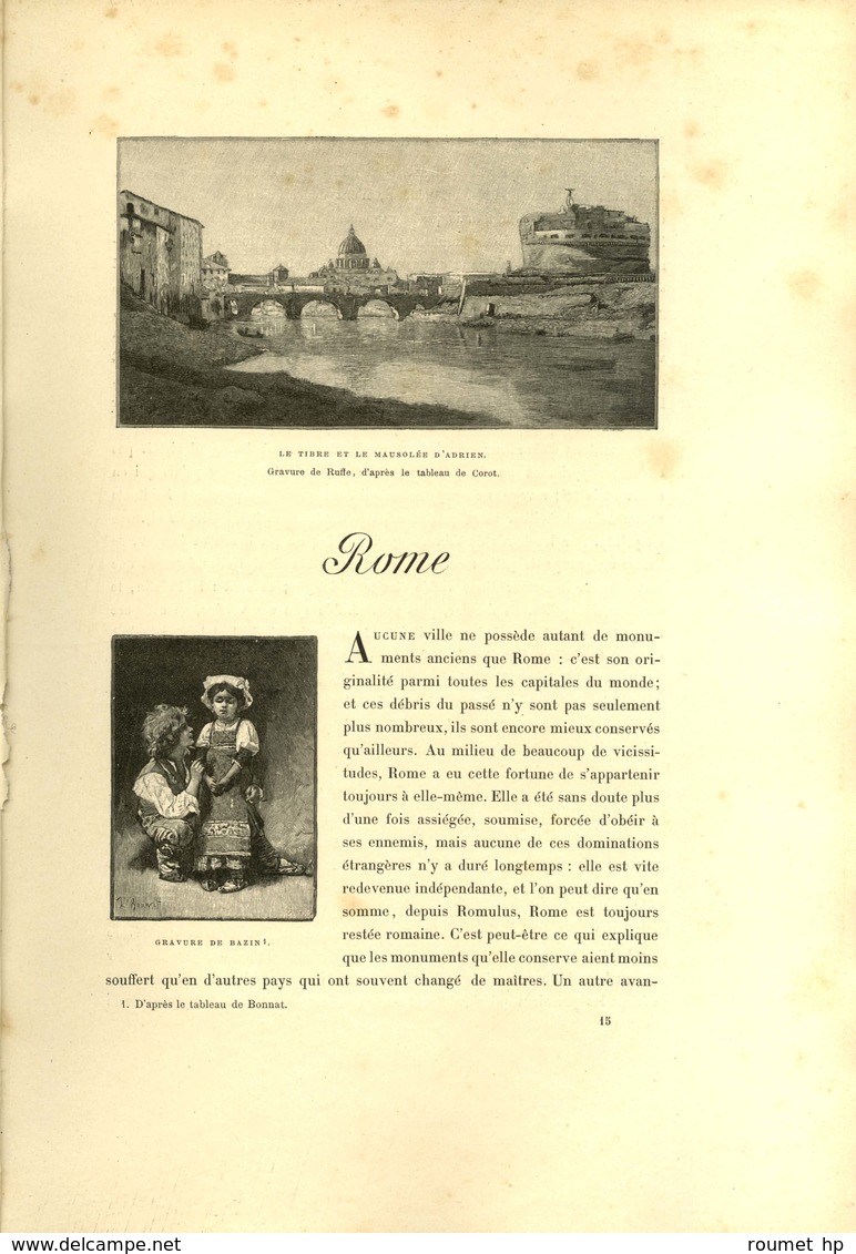 BOISSIER Gaston (1823-1908), historien, philologue, de l'Académie Française. -/- ROME.