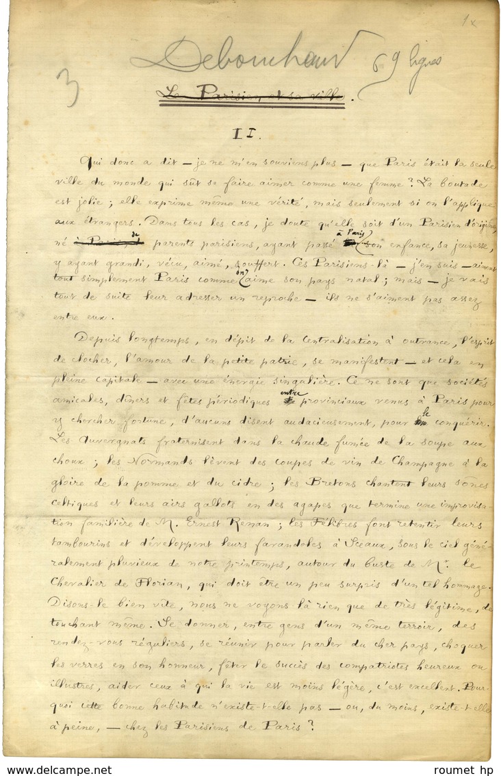 COPPÉE François (1842-1908), Poète, Dramaturge, Romancier De L'Académie Française. -/- PARIS. - Other & Unclassified