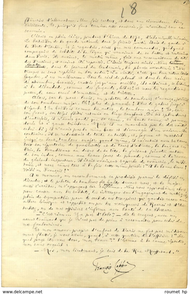 COPPÉE François (1842-1908), poète, dramaturge, romancier de l'Académie Française. -/- PARIS.