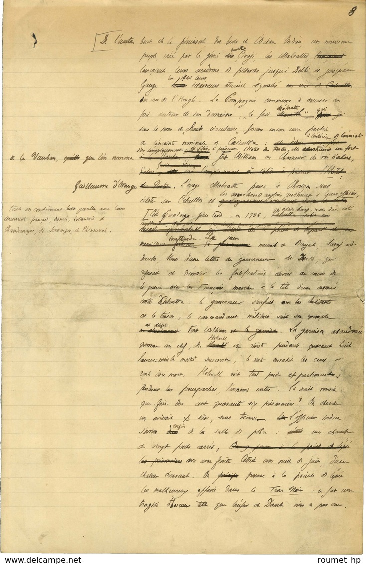 DARMESTETER James (1849-1894), Linguiste, Professeur Et Historien. -/- CALCUTTA. - Autres & Non Classés