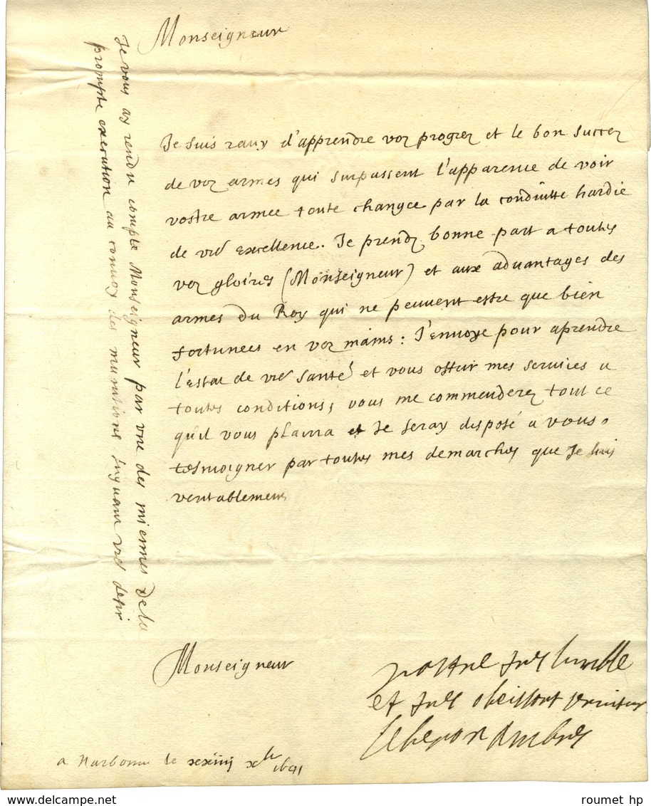 GELAS De VOISINS Hector De, Marquis De Leberon Et D'Ambres (1591-1645), Lieutenant-Général Puis Gouverneur. - Sonstige & Ohne Zuordnung