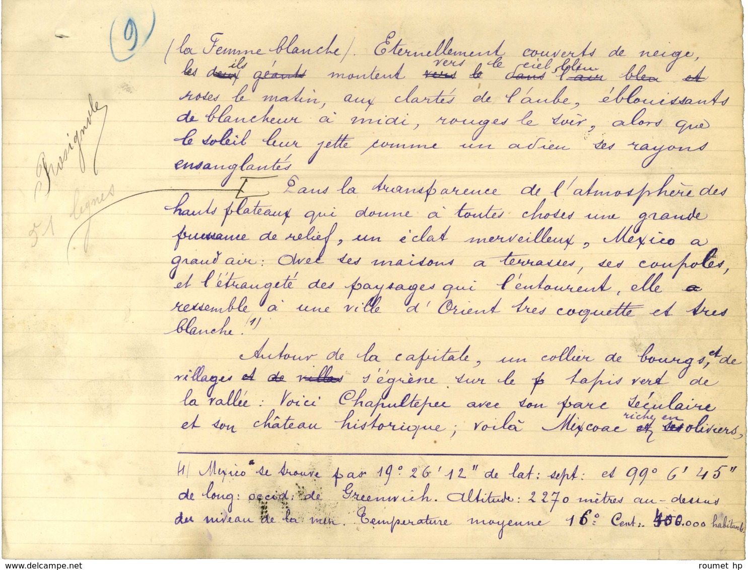 GÉNIN Auguste (1862-1931), Industriel, Homme D'affaires Et écrivain Franco-belge. -/- MEXICO. - Sonstige & Ohne Zuordnung