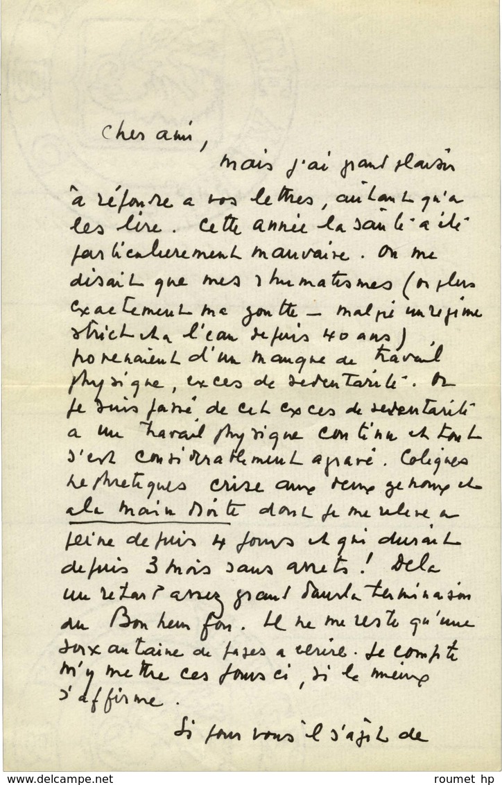 GIONO Jean (1895-1970), écrivain, De L'Académie Goncourt. - Autres & Non Classés