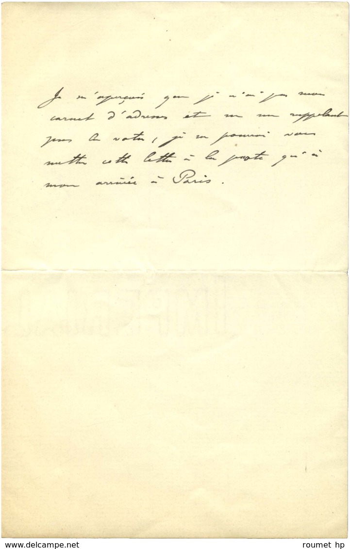 INDY Vincent D' (1851-1931), Compositeur. - Sonstige & Ohne Zuordnung