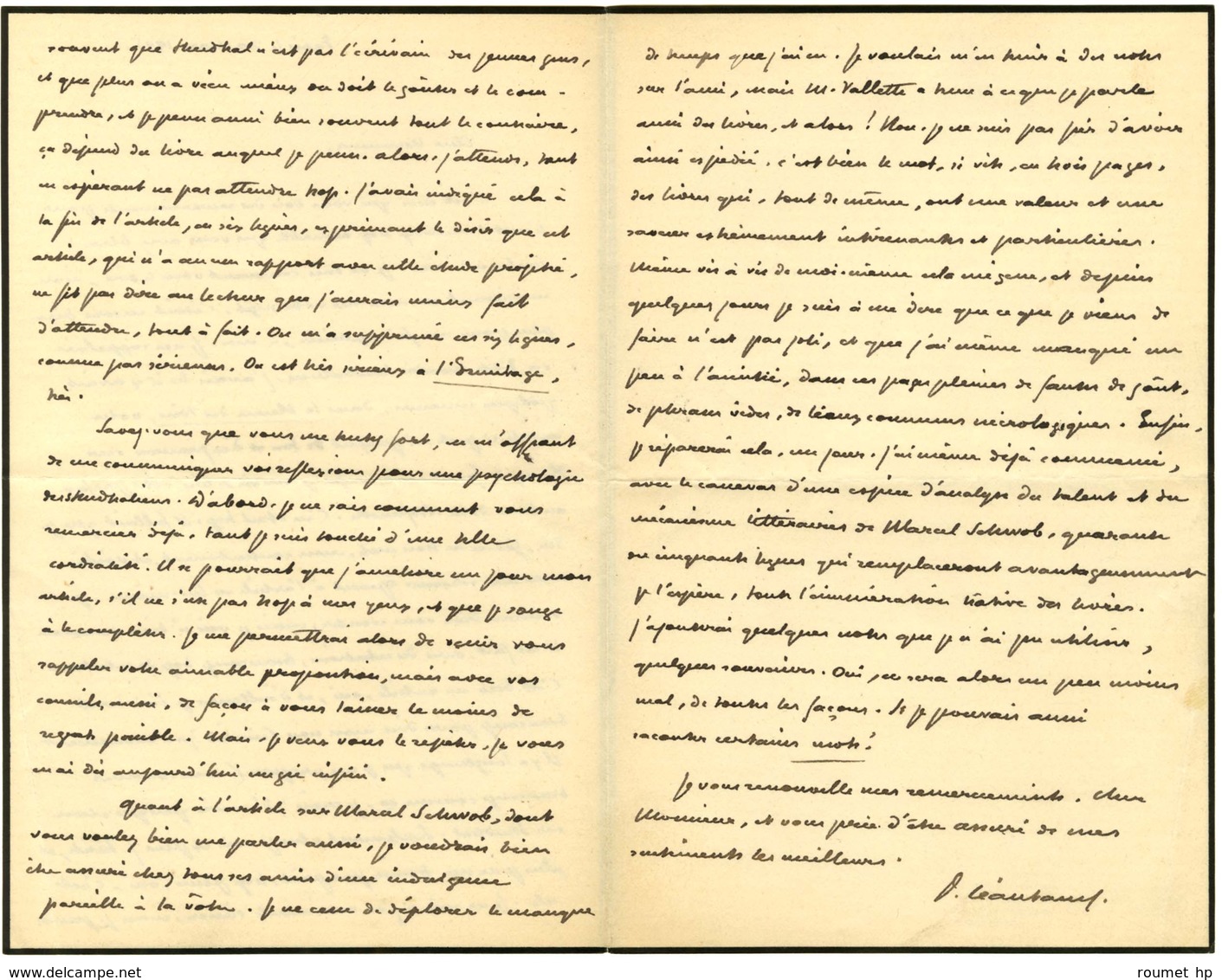 LÉAUTAUD Paul (1872-1956), écrivain Et Chroniqueur. - Autres & Non Classés